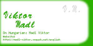 viktor madl business card